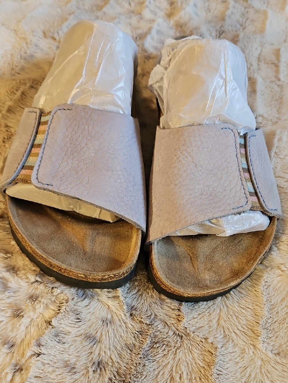 Birkenstock Papillio Lilac Colored Sandal with Striped Accent
